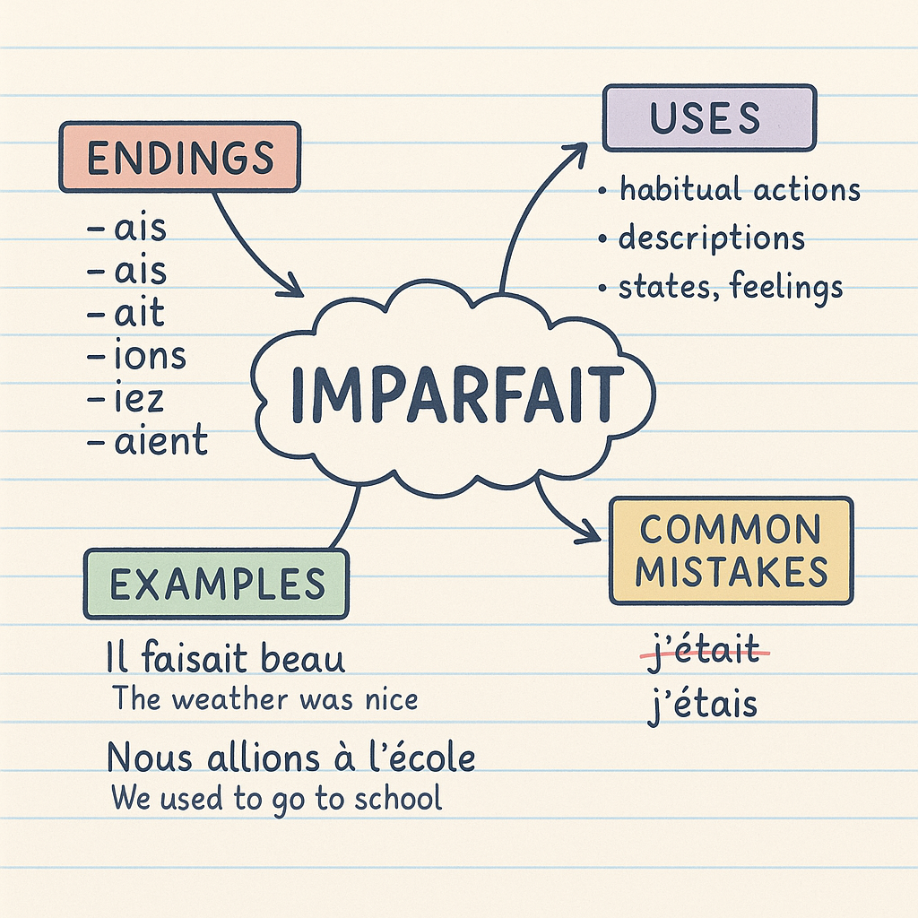 Carte mentale imparfait : la méthode simple pour tout retenir
