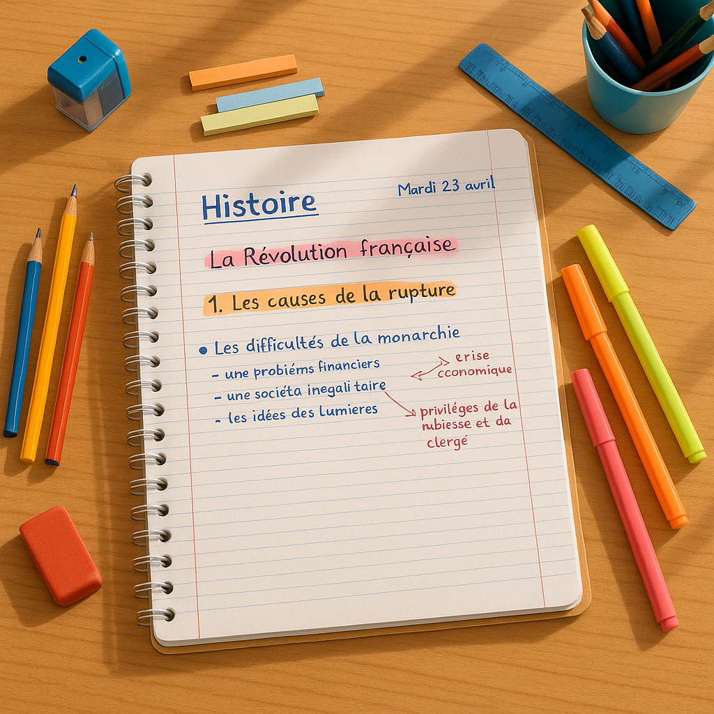 Comment organiser son cahier de cours efficacement et mieux réviser
