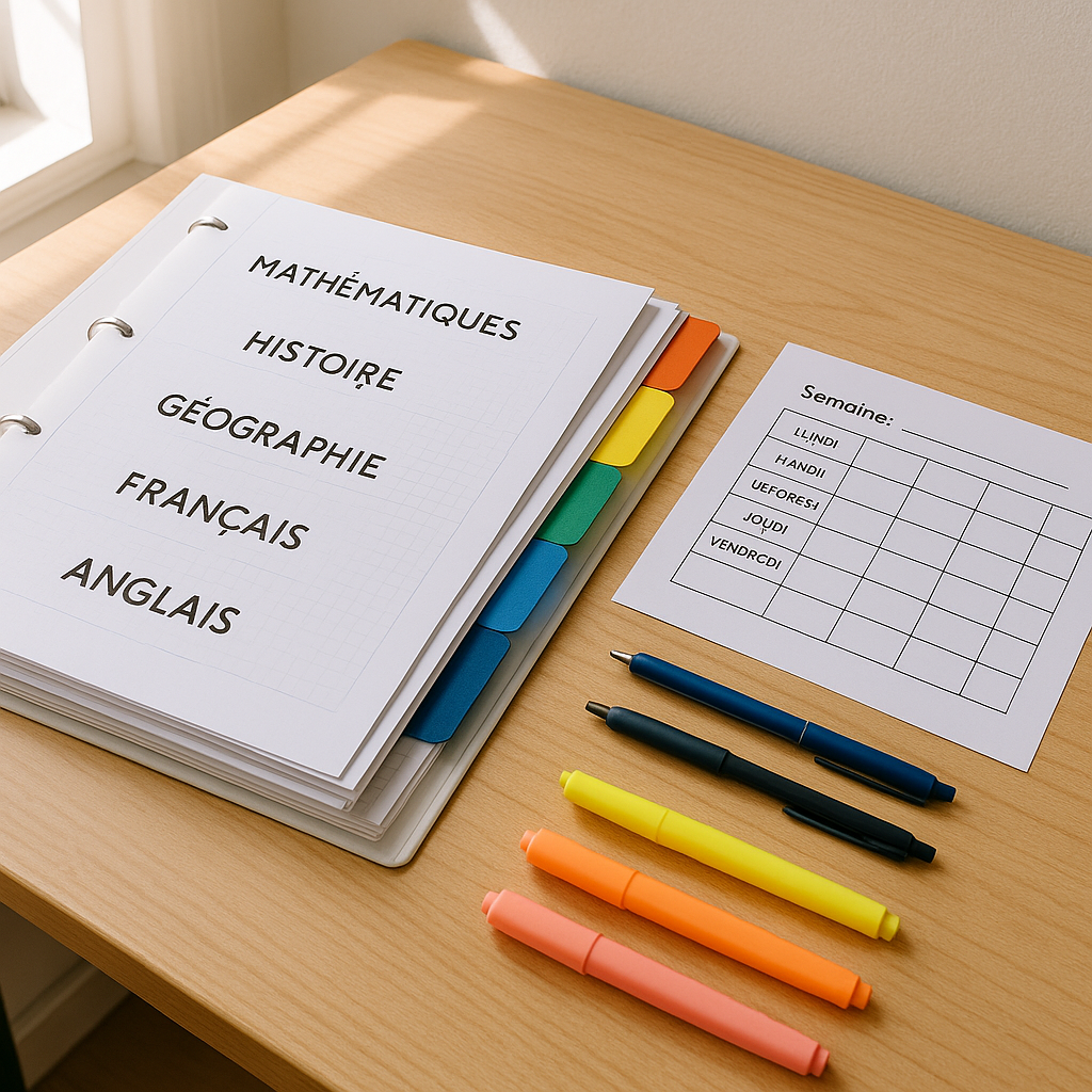 Comment organiser son classeur de lycéen sans stress