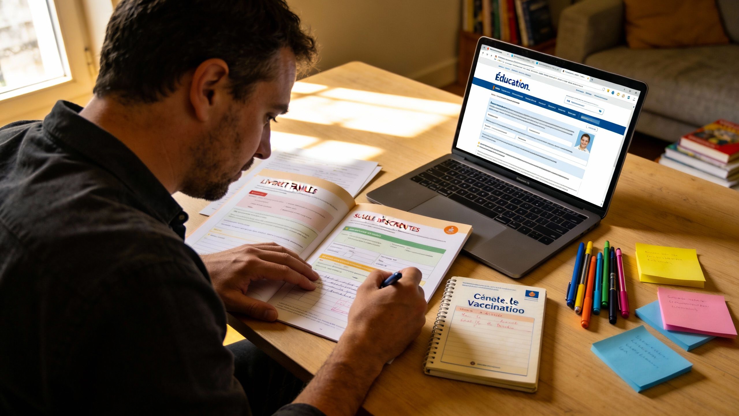 dossiers d’inscription scolaire à constituer