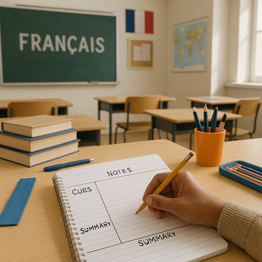 Méthode Cornell prise de notes exemple : guide simple et efficace