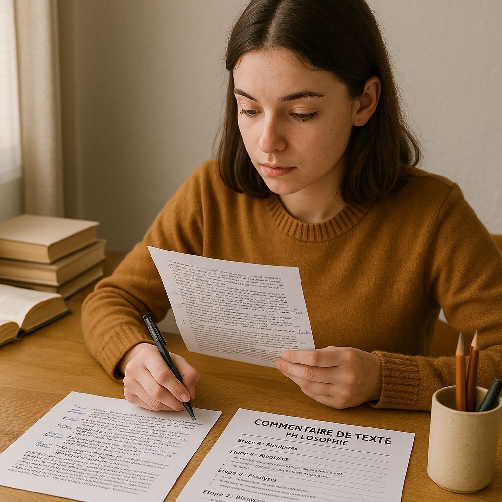 Méthodologie commentaire de texte philo : réussir pas à pas