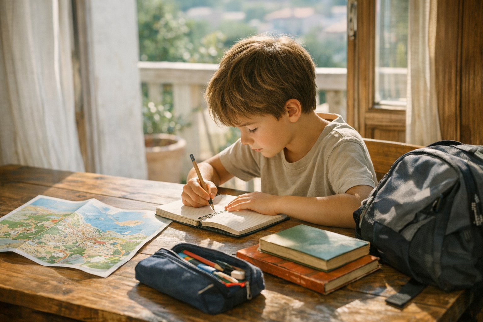 Réviser pendant les vacances sans oublier de partir